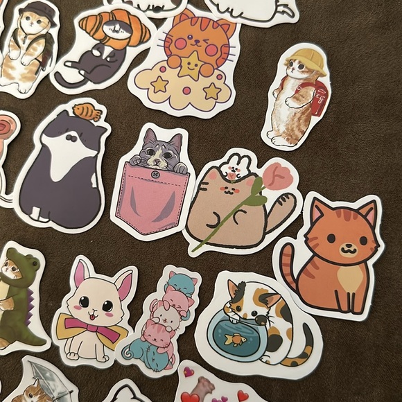 Set of 24 cat / kitten stickers - cute, fun, quirky - Picture 6 of 7